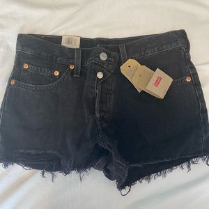 Levi’s black jean shorts